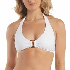 Helen Jon Womens Tortoise Halter Bikini Top