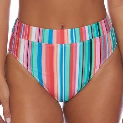 Next By Athena Womens Tavarua Stripe Platform Bikini Bottoms